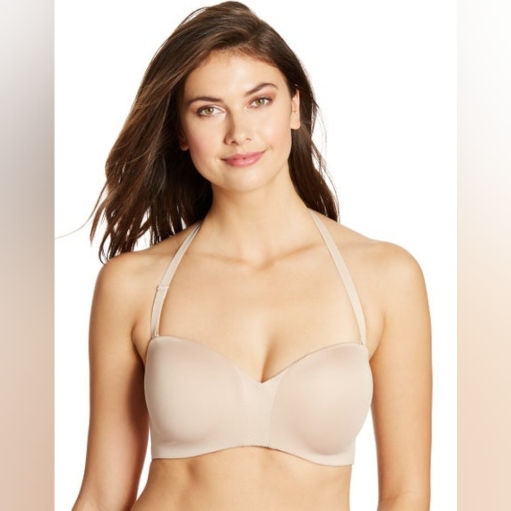 NWT MAIDENFORM Multiway Convertible Strapless Wirefree Bra Nude Beige 38DD 38 DD